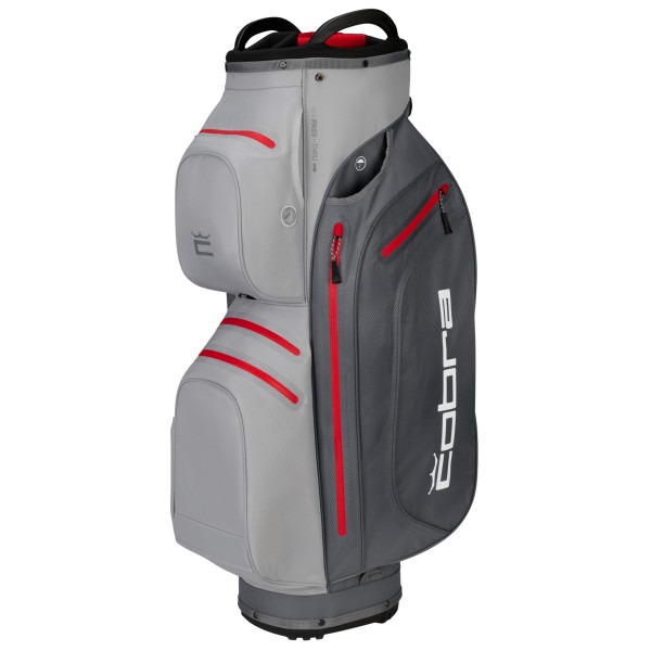 Cobra 2024 Ultradry Pro Waterproof Cartbag, Grau / Rot