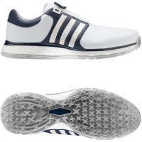 Adidas Tour 360 XT SL Spikeless BOA Herren Golfschuhe, WIDE, Weiß / Navy