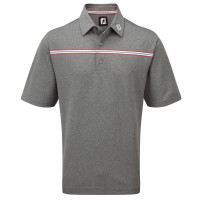 FootJoy Stretch Pique Herren Streifen Polo Shirt, Anthrazit