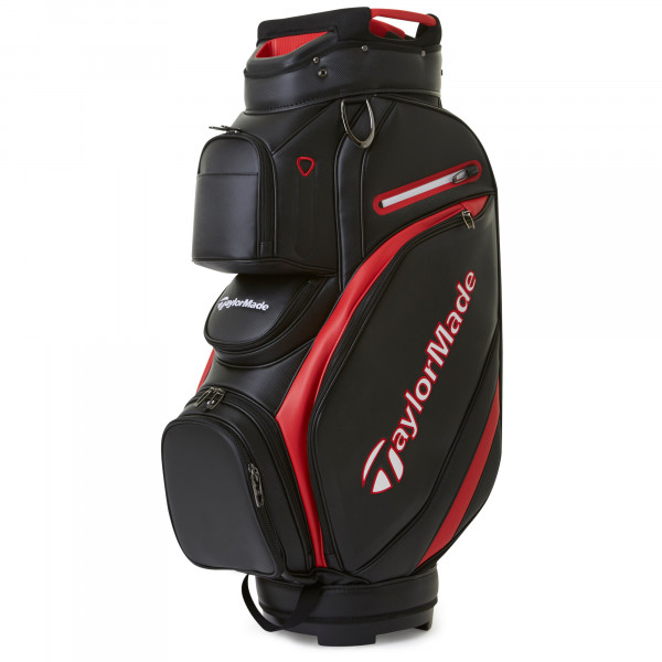 Taylor Made 2025 Deluxe Cartbag, Schwarz / Rot