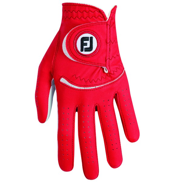 FootJoy Spectrum Golfhandschuh, Rot, Damen - Links getragen