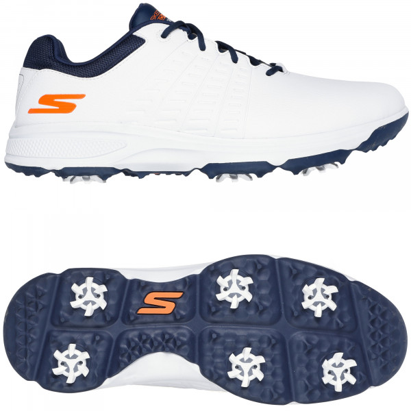 Skechers 24' Torque 2 Herren Golfschuhe, Weiß / Orange / Navy