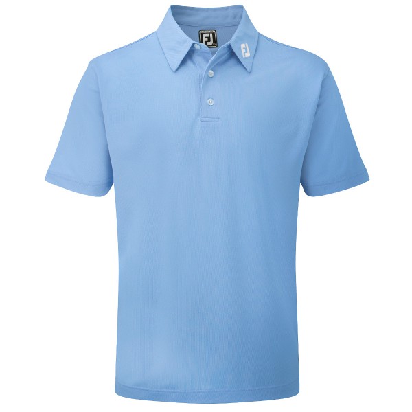 FootJoy Pique Solid Herren Golfshirt, Hellblau