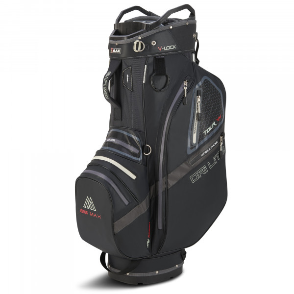 Big Max Dri Lite V-4 Waterproof Cartbag, Schwarz