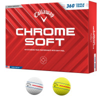 Callaway 2024 Chrome Soft Golfbälle, 360 Triple Track, 12 Stück