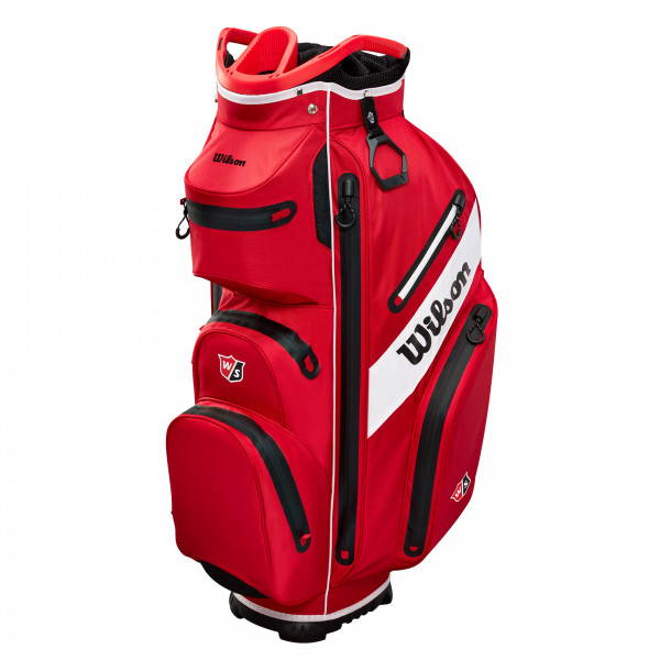 Wilson Staff EXO Dry Waterproof Cartbag, Rot / Schwarz / Weiß