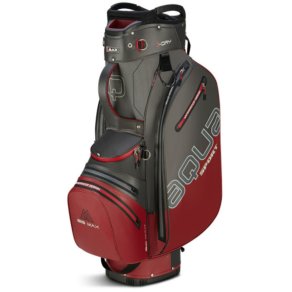 Big Max 2025 Aqua Sport 4 Waterproof Cartbag, Dunkelgrau / Merlot