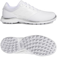Adidas Alphaflex 2024 Damen Golfschuhe, Weiß / Silber Adidas Alphaflex 2024 Damen Golfschuhe, Weiß / Silber