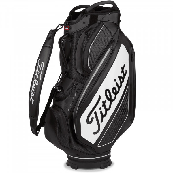 Titleist 2025 Premium StaDry Waterproof Cartbag, Weiß / Schwarz