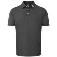 FootJoy Pique Solid Herren Golfshirt, Dunkelgrau