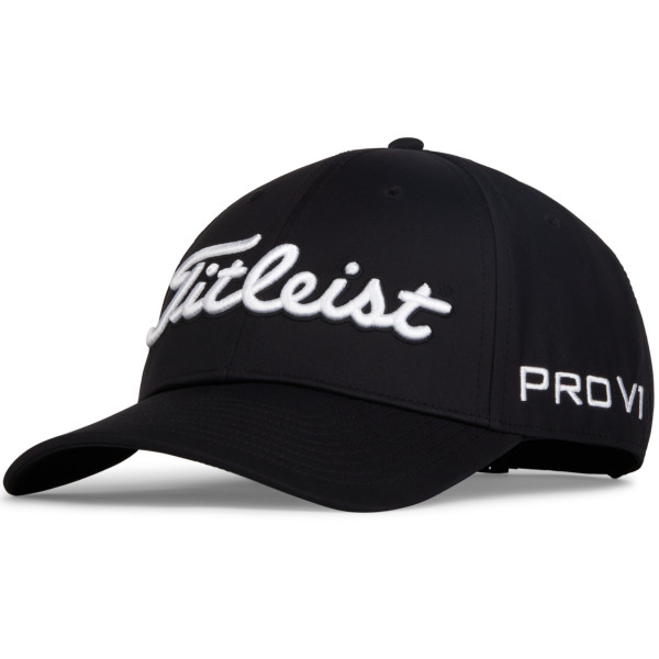 Titleist 2026 Tour Performance Herren Cap, Schwarz / Weiß