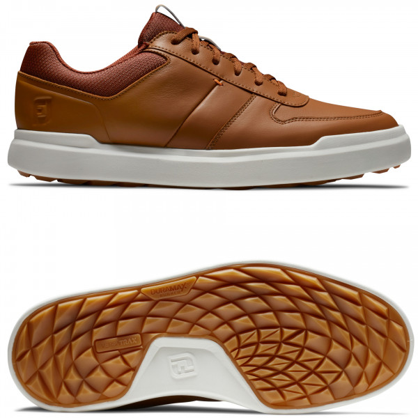FootJoy Contour Casual Herren Golfschuhe, Braun / Weiß