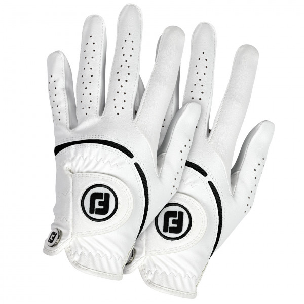2er Pack FootJoy WeatherSof Golfhandschuh, Damen - Links getragen