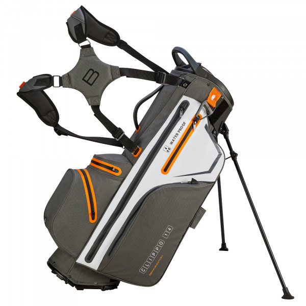 Bennington Clippo 14 Waterproof Standbag, Canon Grey / White / Orange