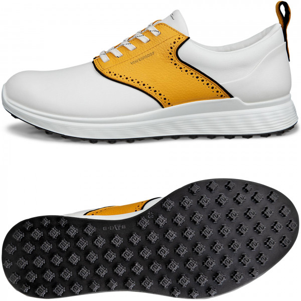 Ecco S-Casual Herren Golfschuhe, Weiß / Saffran