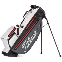 Titleist 2022 Players 4+ StaDry Waterproof Standbag, Charcoal / White / Red