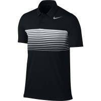 Nike Golf Mobility Speed Stripe Herren Polo, Schwarz / Weiß