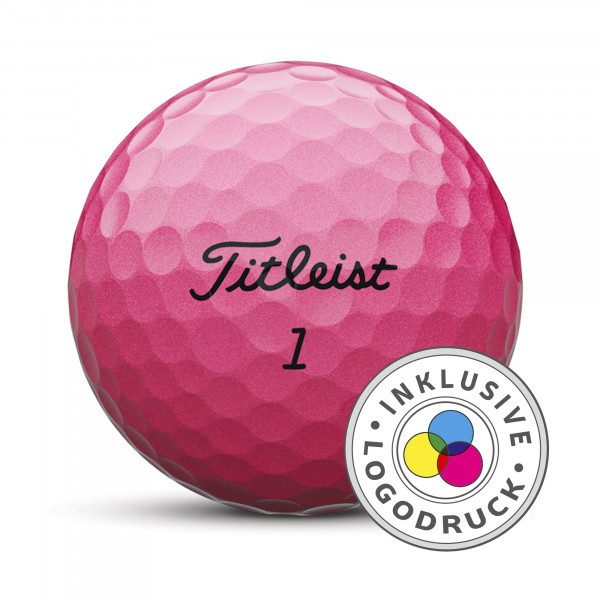 Titleist Velocity Logo Golfbälle, Pink