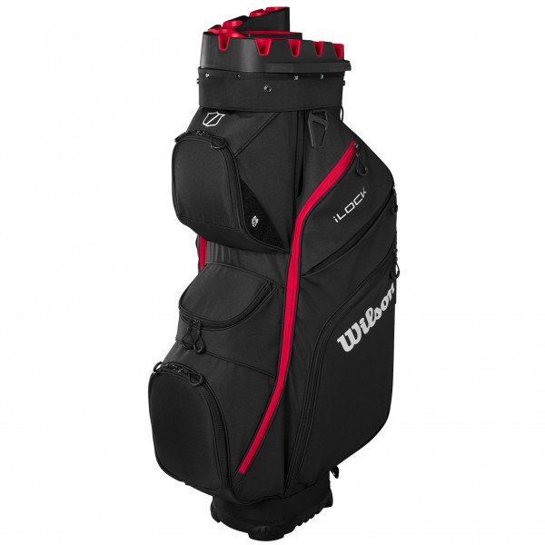 Wilson Staff 2025 I-LOCK 4 Cartbag, Schwarz / Rot / Weiß