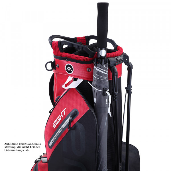 Big Max Aqua Eight G Waterproof Standbag, Rot / Schwarz