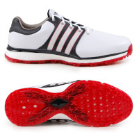 Adidas Tour 360 XT SL Spikeless Herren Golfschuhe, Weiß / Schwarz / Rot