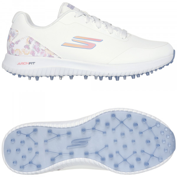 Skechers 2025 Max 3 Damen Golfschuhe, Weiß / Floral