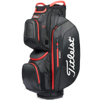 Titleist 2023 StaDry 15 Waterproof Cartbag, Schwarz / Rot