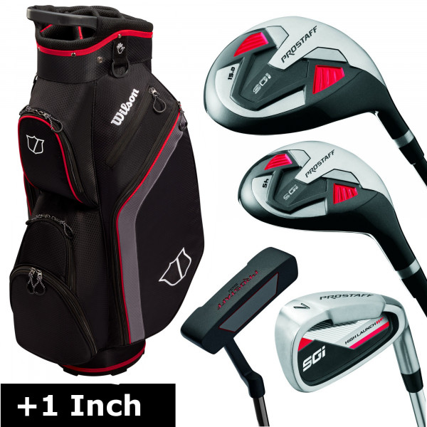 Wilson Pro Staff SGI Herren Komplettset / Golfset, Graphitschaft, Rechtshand, +1 Inch länger