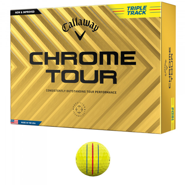 Callaway 2025 Chrome Tour Golfbälle, Triple Track, 12 Stück