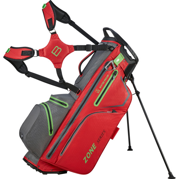 Bennington 2025 Zone 14 Waterproof Standbag, Red / Canon Grey / Lime