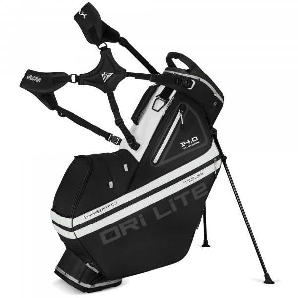 Big Max Dri Lite Hybrid Tour 2 Waterproof Standbag, Schwarz / Offwhite