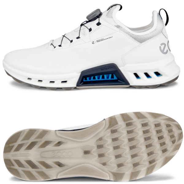 Ecco Biom C4 GTX BOA 2025 Herren Golfschuhe, Weiß / Schwarz