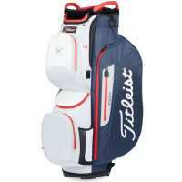 Titleist 2023 StaDry 15 Waterproof Cartbag, Navy / Weiß / Rot