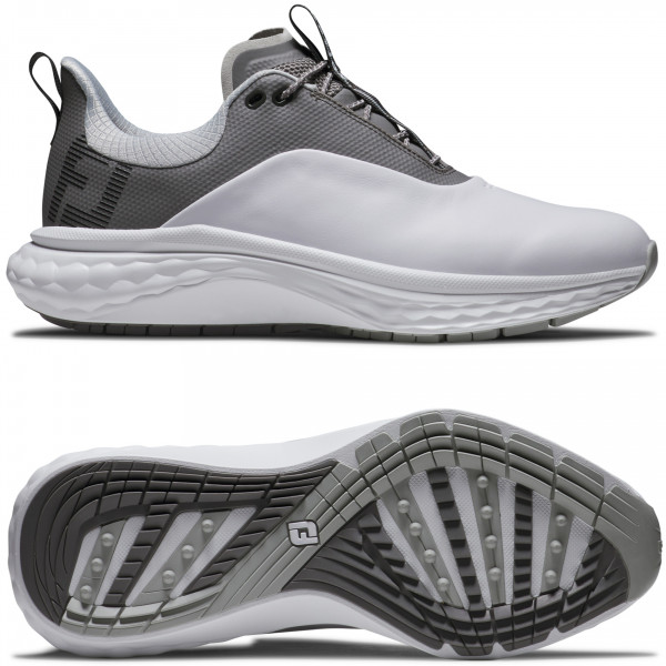 FootJoy 2025 Quantum Herren Golfschuhe, Weiß / Grau