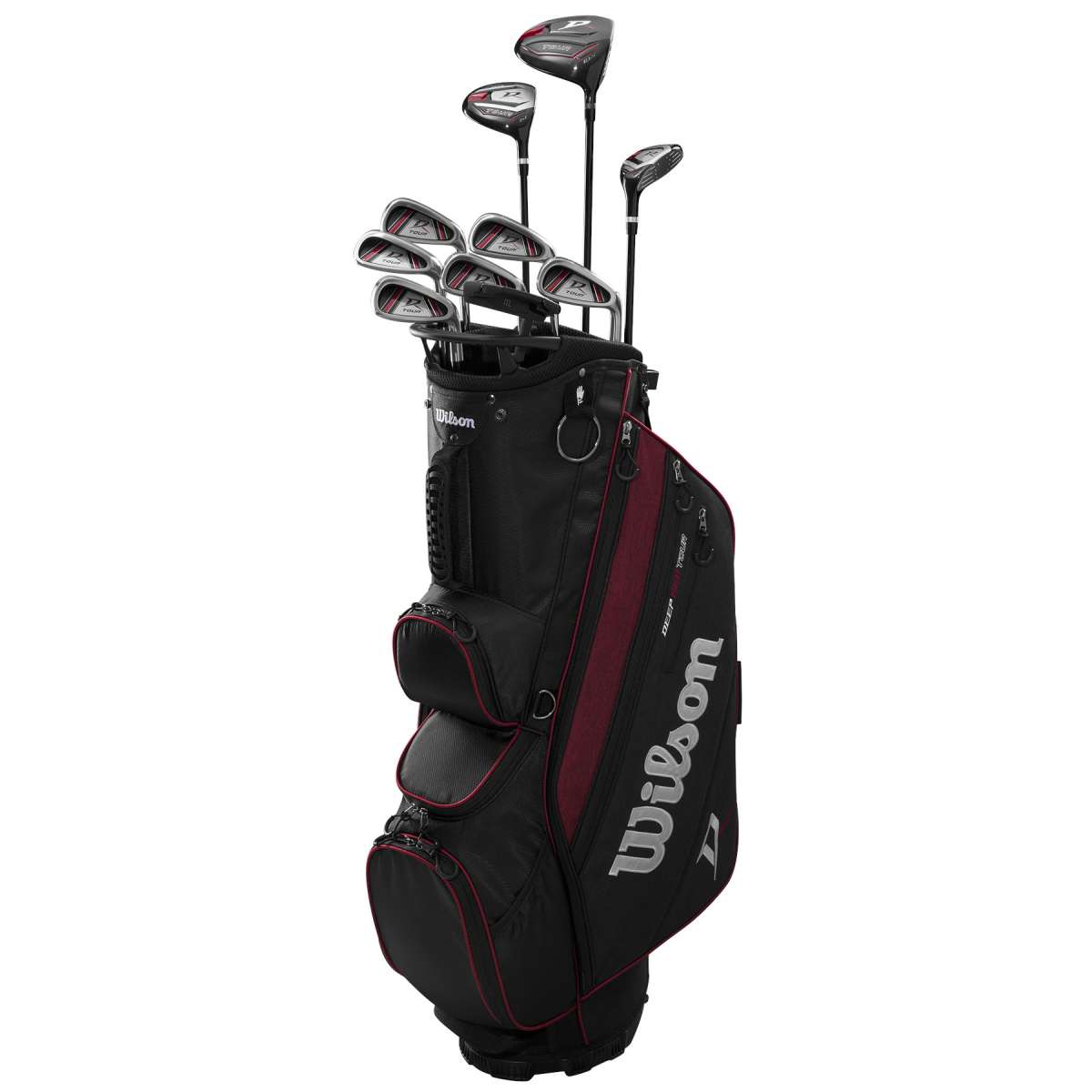 周りと被らない！Wilson Deep Red ツアーモデルキャディバッグ Product Details