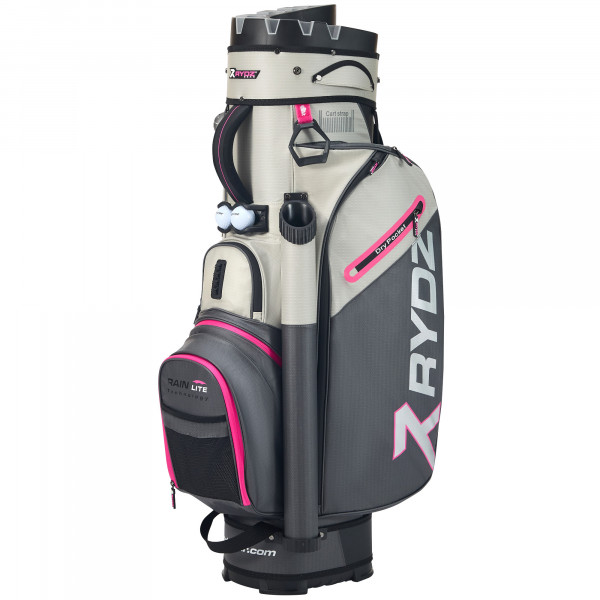 Rydz Gear Lucky Nine Silencer Damen Cartbag, Anthrazit / Grau / Pink