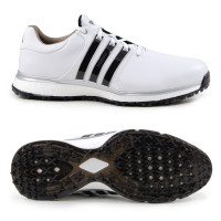 Adidas Tour 360 XT SL Spikeless Herren Golfschuhe, Weiß / Schwarz / Silber