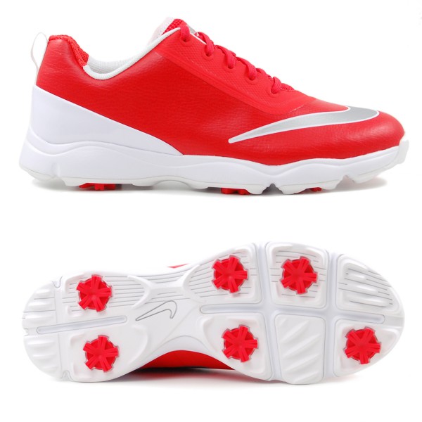 Nike Control Junior Kinder Golfschuhe, Rot / Weiß