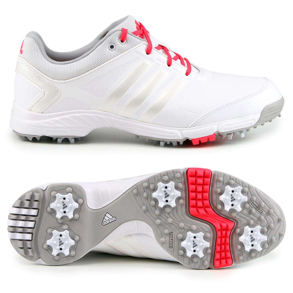 Adidas adipower TR Damen Golfschuhe, Weiß / Hellgrau / Rot günstig kaufen Golflädchen