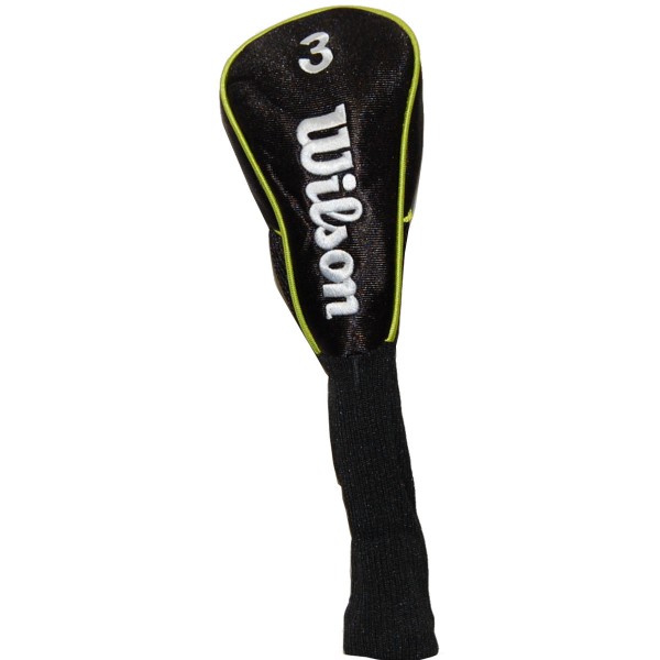 Wilson Fairwayholz # 3, Schlägerhaube / Headcover, Schwarz / Grün
