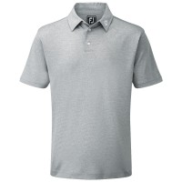 FootJoy Pique Solid Herren Golfshirt, Helllgrau