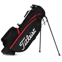 Titleist 2022 Players 4 Standbag, Schwarz / Weiß / Rot