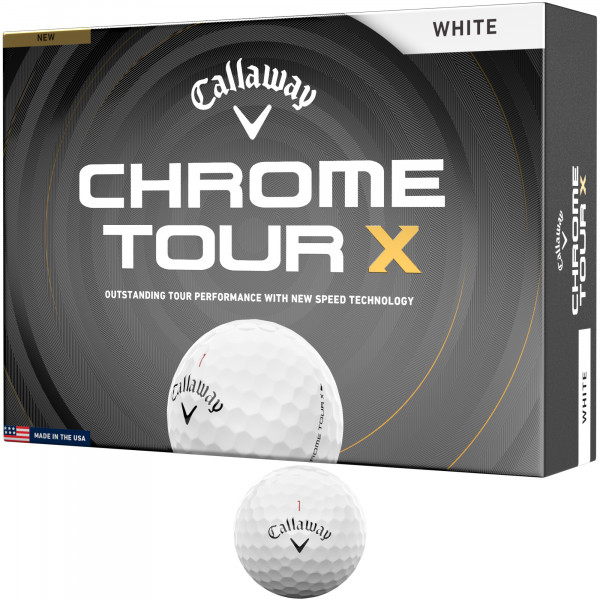 Callaway 2026 Chrome Tour X Golfbälle, Weiß, 12 Stück