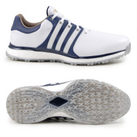 Adidas Tour 360 XT SL Spikeless Herren Golfschuhe, Weiß / Navy