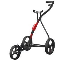 Wishbone ONE Golftrolley inkl. Schirmhalter und Scorecardhalter, Schwarz / Rot