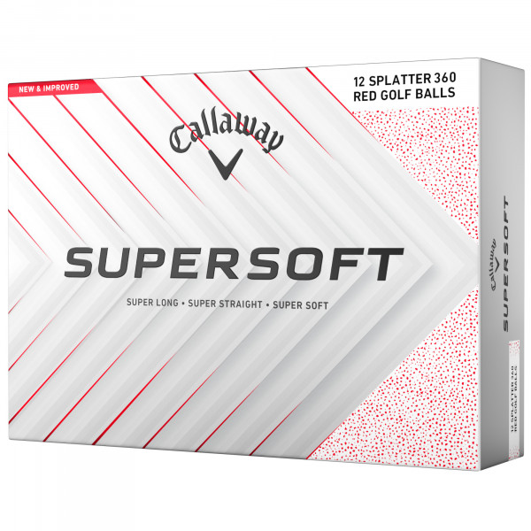 Callaway 2025 SuperSoft 360 Splatter Golfbälle, 12 Stück