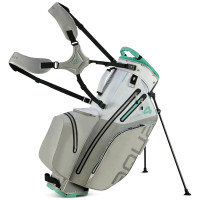 Big Max 2024 Aqua Hybrid 4 Waterproof Standbag, White / Grey / Mint