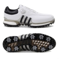 Adidas Tour 360 BOA Boost 2.0 Herren Golfschuhe, Weiß / Schwarz