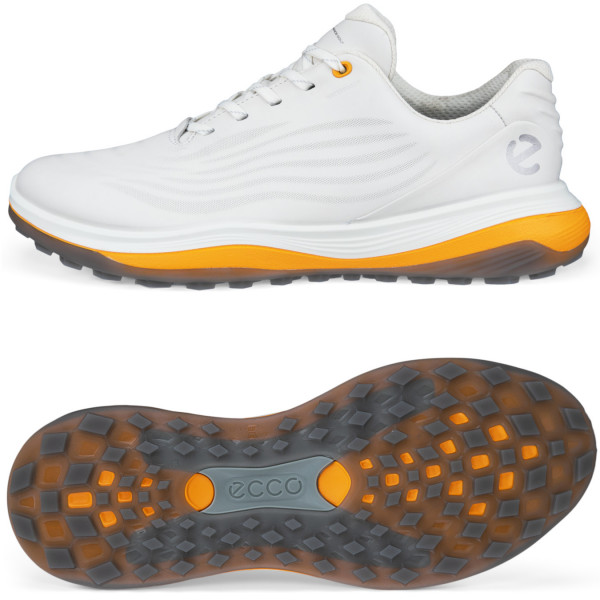 Ecco LT1 Herren Golfschuhe, Weiß / Orange