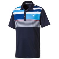 Puma Golf Road Map Asym Herren Polo, Peacoat (Blau)